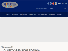 Tablet Screenshot of houghtonphysicaltherapy.com